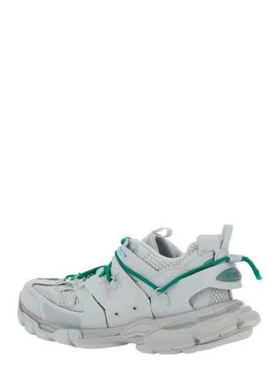 Balenciaga Track Trail Laces Sneakers Gray In White