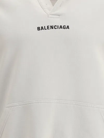 Balenciaga Men Back Medium Fit Hoodie In Neutral