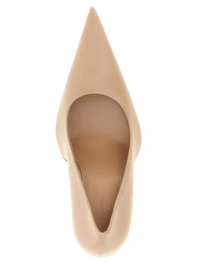 Balenciaga 110m Avenue After Elongated-toe Pumps In Nude