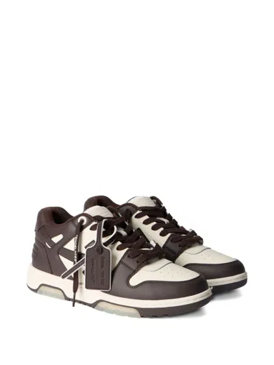 Off-white Off White Out Of Office Leather Sneakers In Animal Print