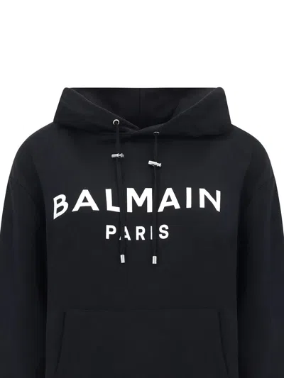 Balmain Hooded Sweatshirt With Print In Animal Print