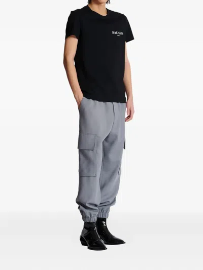 Balmain Logo-printed T-shirt In Black