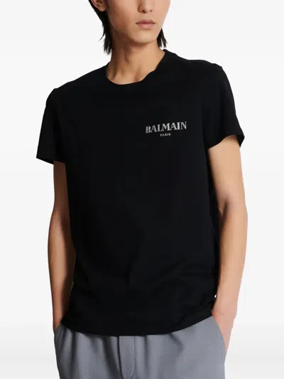 Balmain Logo-printed T-shirt In Black
