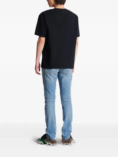 Balmain Men Logo T-shirt In Black