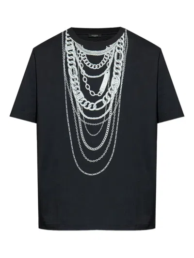Balmain Printed T-shirt In Black