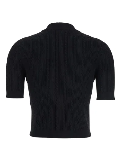 Balmain Short Sleeve Cardigan Sweaters And Cardigans Black In Multi