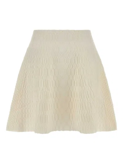 Balmain A-line Skirt In Neutral