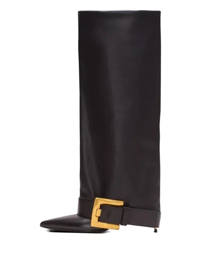 Balmain Women Anthem Boots In Black