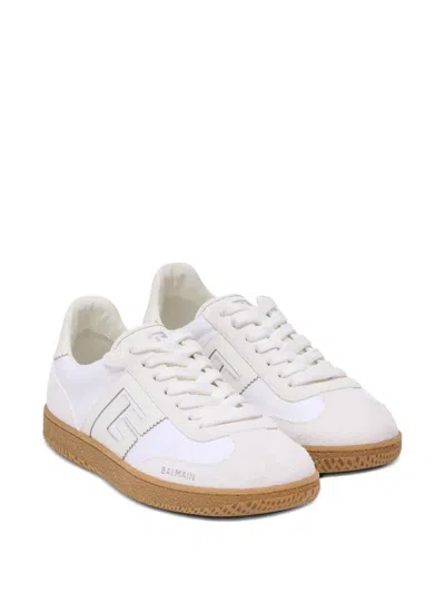 Balmain Swan Low-top Sneakers In White