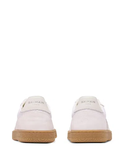 Balmain Swan Low-top Sneakers In White