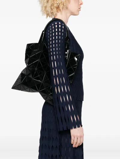 Bao Bao Issey Miyake Lucent Geometric-pattern Shoulder Bag In Black
