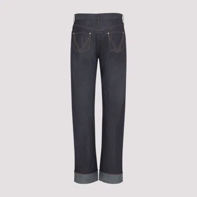 Bottega Veneta Denim Trousers Men In Blue