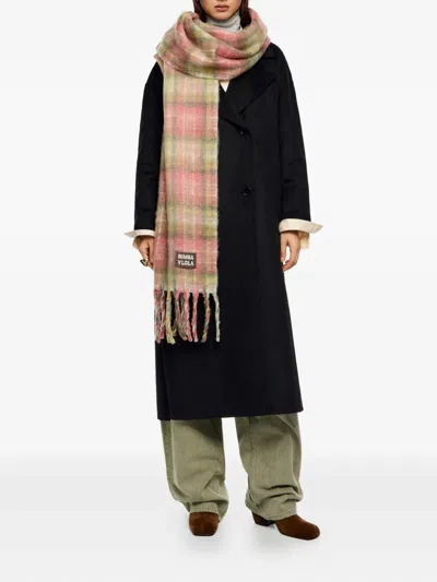 Bimba Y Lola Plaid Fringed Scarf In Multi