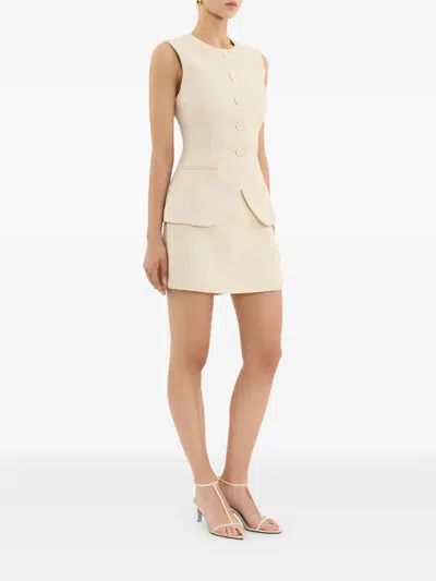 Rebecca Vallance Button Winnie Vest In Neutral