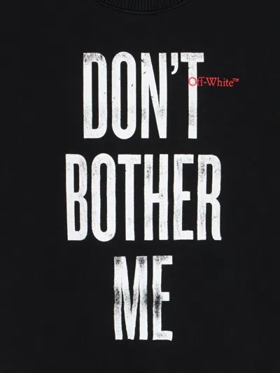 Off-white Quote Crew-neck Sweatshirt In Black