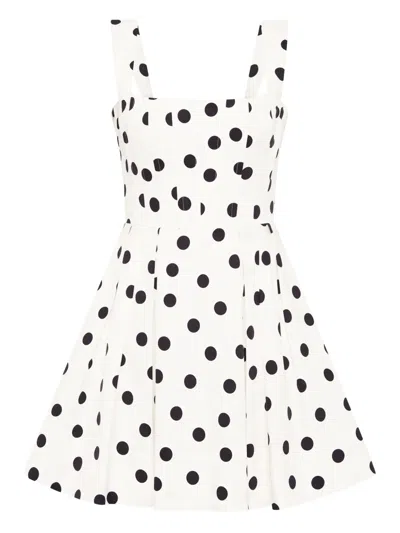 Rebecca Vallance Womens Polka Dot Print Maisie Polka-dot Cotton-blend Mini Dress In Multi