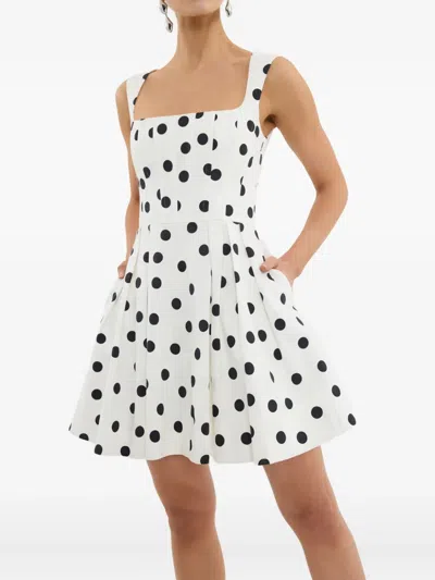 Rebecca Vallance Womens Polka Dot Print Maisie Polka-dot Cotton-blend Mini Dress In Multi