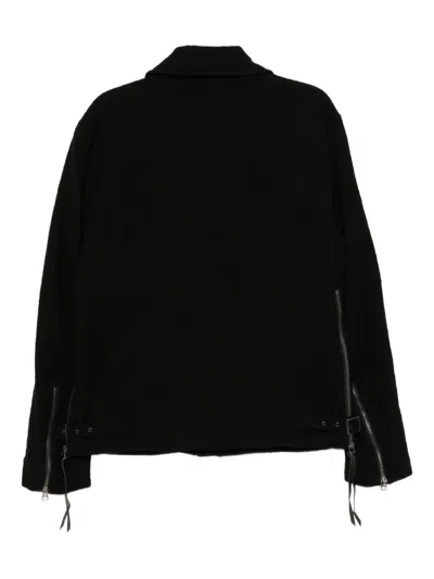 The Viridi-anne Wool Zip-up Jacket In Black