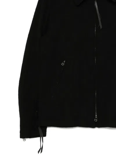 The Viridi-anne Wool Zip-up Jacket In Black