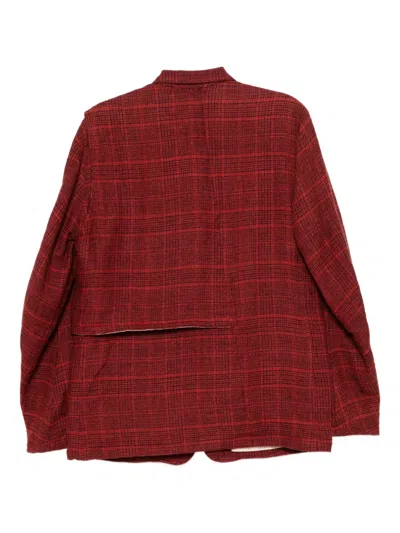 The Viridi-anne Checked Blazer In Red