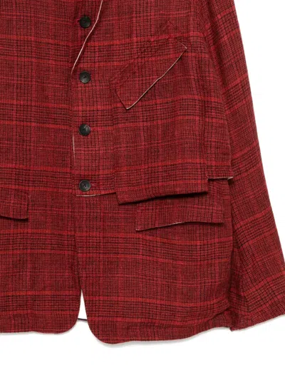 The Viridi-anne Checked Blazer In Red