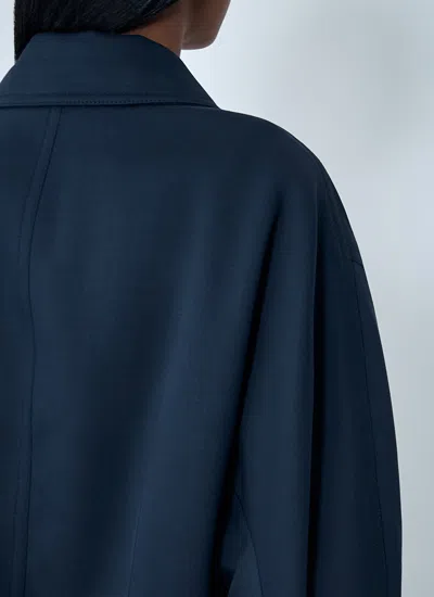 Bottega Veneta Women Compact Wool And Cotton Twill Jacket In Blue