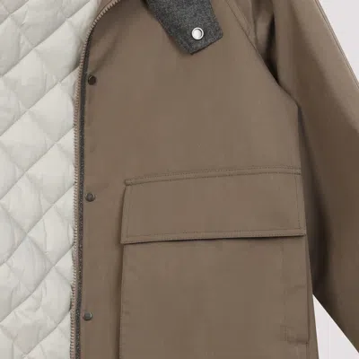 Brunello Cucinelli Techno Canvas Jacket In Brown