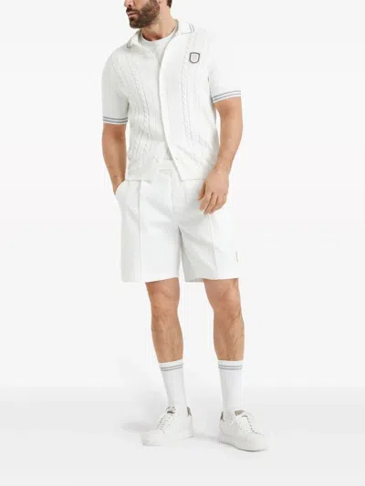 Brunello Cucinelli Men Bermuda In White