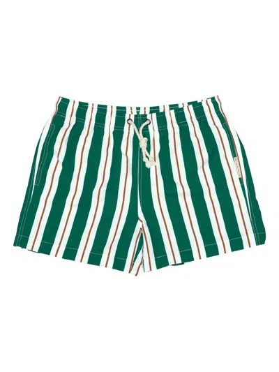 Gassa D Amante Riccione Striped Swim Shorts In Green