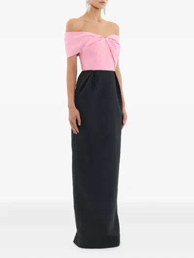 Rebecca Vallance Amaro Off-the-shoulder Taffeta Maxi Dress In Black