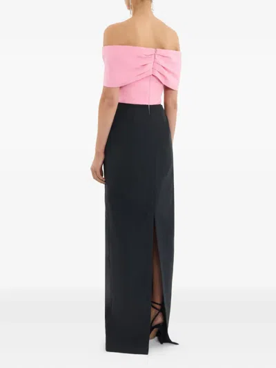 Rebecca Vallance Amaro Off-the-shoulder Taffeta Maxi Dress In Black