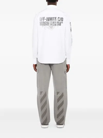 徽章府绸军风衬衫