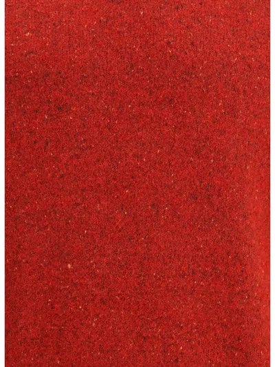 Brunello Cucinelli High Neck Sweater Sweaters And Cardigans Multicolor In Red