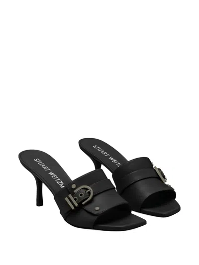 Stuart Weitzman Square-headed High-heeled Sandals In Multi