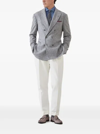 Brunello Cucinelli Men Suit-type Jacket In Gray