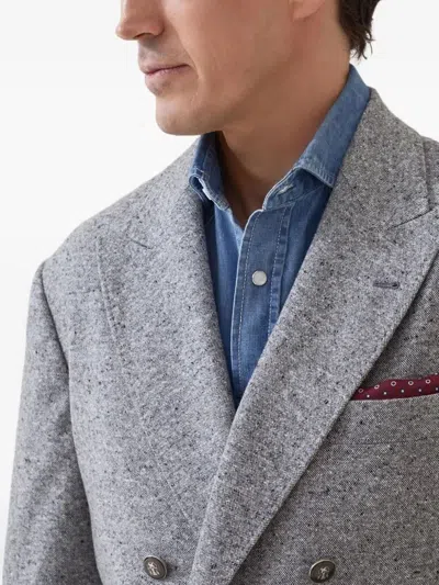 Brunello Cucinelli Men Suit-type Jacket In Gray