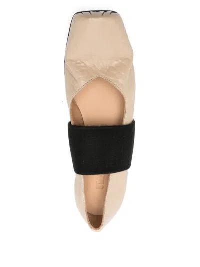 Uma Wang Ballet Flats With Elastic Band In Animal Print