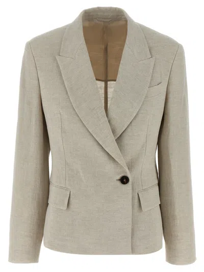 Brunello Cucinelli Women 'suit-type' Blazer In Neutral