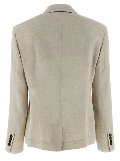 Brunello Cucinelli Women 'suit-type' Blazer In Neutral