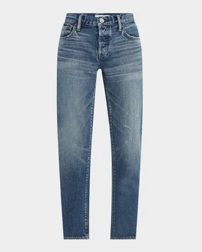 Moussy Vintage Brickell Tapered Ankle Jeans In Blue