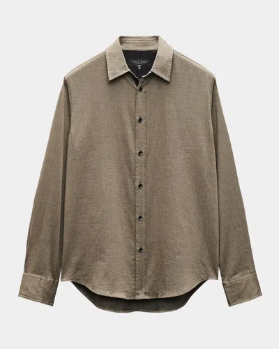 Rag & Bone Tomlin Stretch Dobby Button Down Shirt In Multi