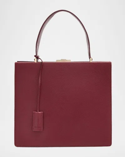 Tom Ford Jean Top-handle Bag In Supple Grain Leather In Red