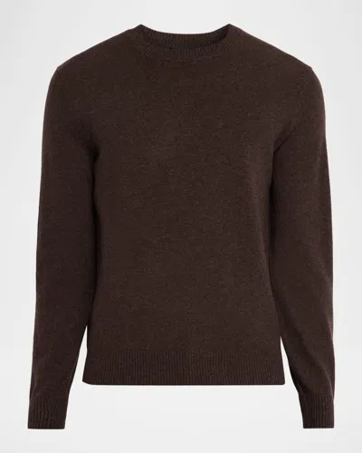 Theory Hilles Crewneck Sweater In Cashmere In Brown