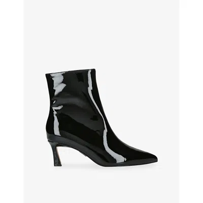 Steve Madden Womens Lulah Patent-leather Heeled Ankle Boots Black Eur 36 / 3 Uk In Multi