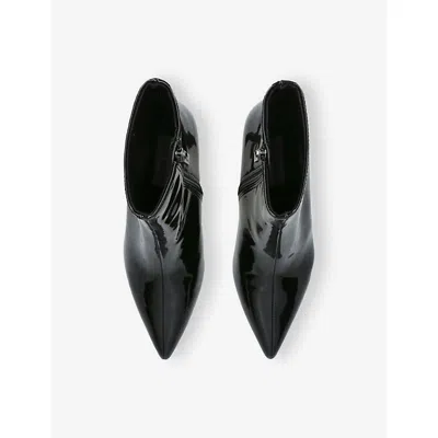 Steve Madden Womens Lulah Patent-leather Heeled Ankle Boots Black Eur 36 / 3 Uk In Multi