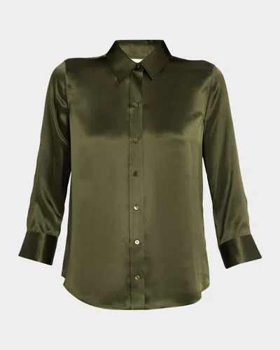 L'agence Dani Silk Blouse In Animal Print