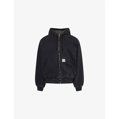 Carhartt Functional Organic Cotton Jacket With Structured Silhouette In Black
