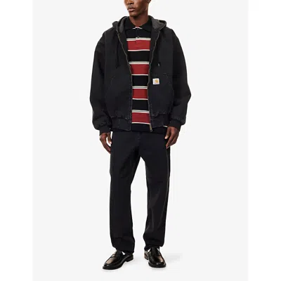 Carhartt Functional Organic Cotton Jacket With Structured Silhouette In Black