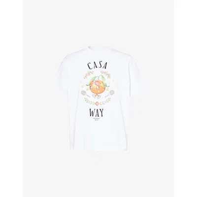 Casablanca Print T-shirt In White