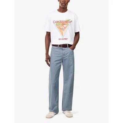 Casablanca Mens Tennis Club Icon Regular-fit Graphic-print Cotton T-shirt In Green